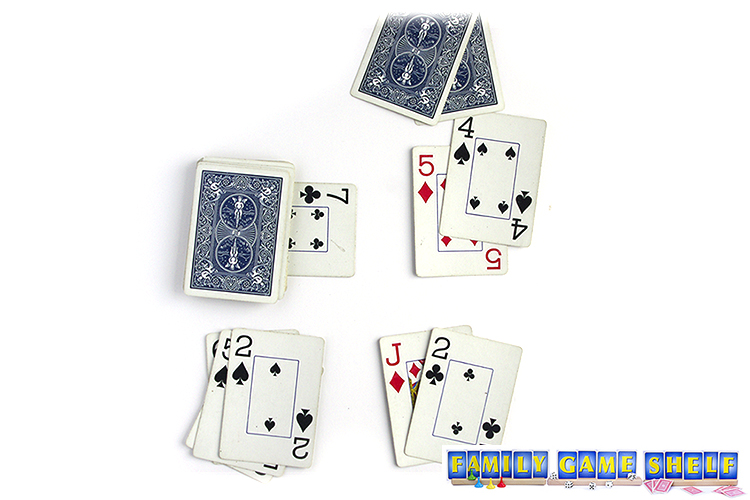 The five of diamonds was lead and the other player played a 4 of spades, loosing the trick.
