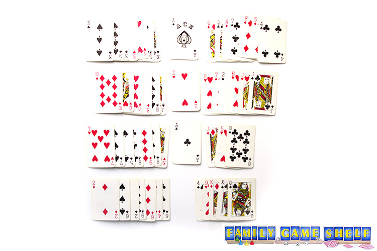 Streets and Alleys card game with aces in the middle