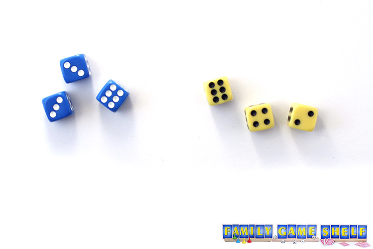 Dice Bandits player with a roll of 2,4,6 and the first roll of 3,3,6
