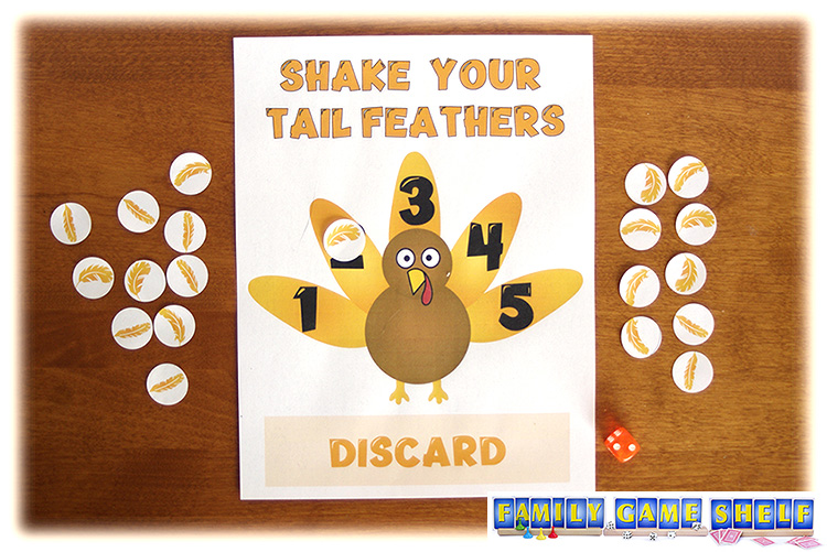 A Shake Your Tail Feathers player rolling a two